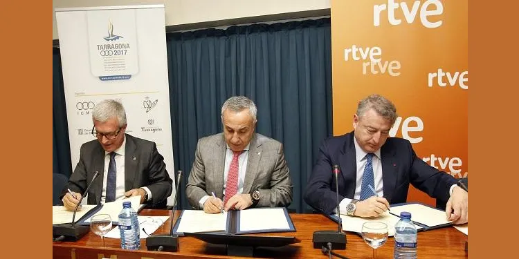 La Fundació Tarragona 2017 i RTVE signen un conveni per la retransmissió dels Jocs Mediterranis