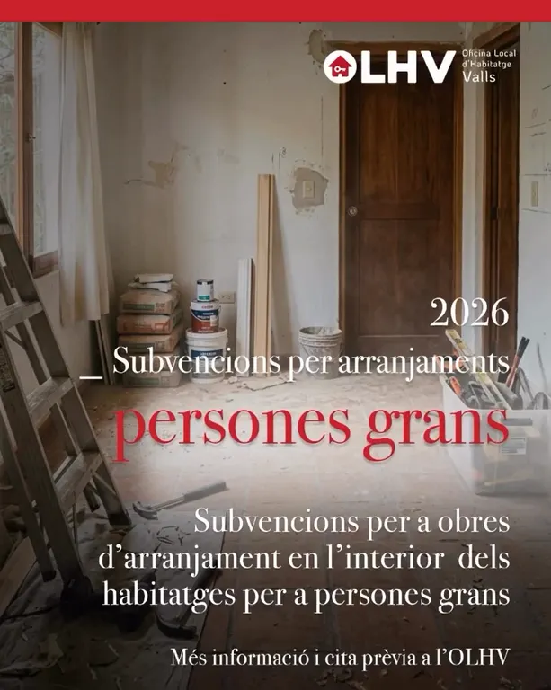 Comença el termini per demanar subvencions per obres d'arranjament habitatges per a gent gran