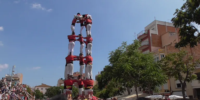 Castells de 7 a Pineda en un agost ple d'èxits pels Castellers de l'Alt Maresme
