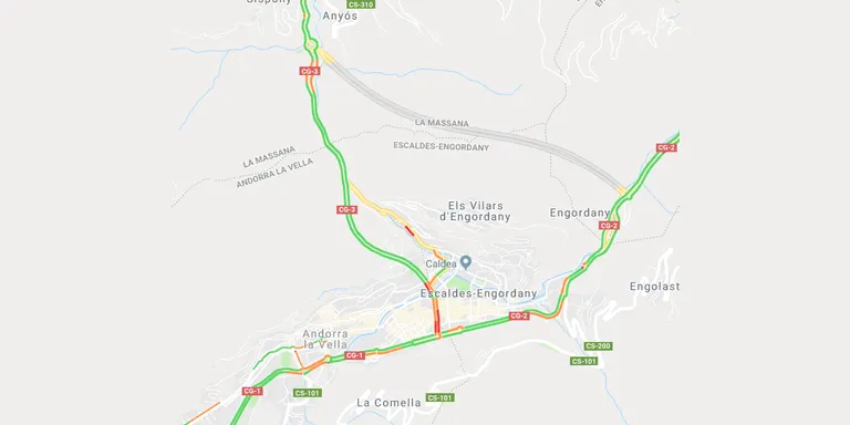 Aprovada l’execució d’una prova pilot per a l’obertura de dos carrils de baixada a la CG3 a Andorra