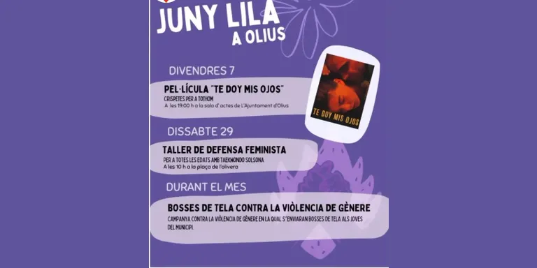 Divendres arrenca la programació del Juny Lila a Olius