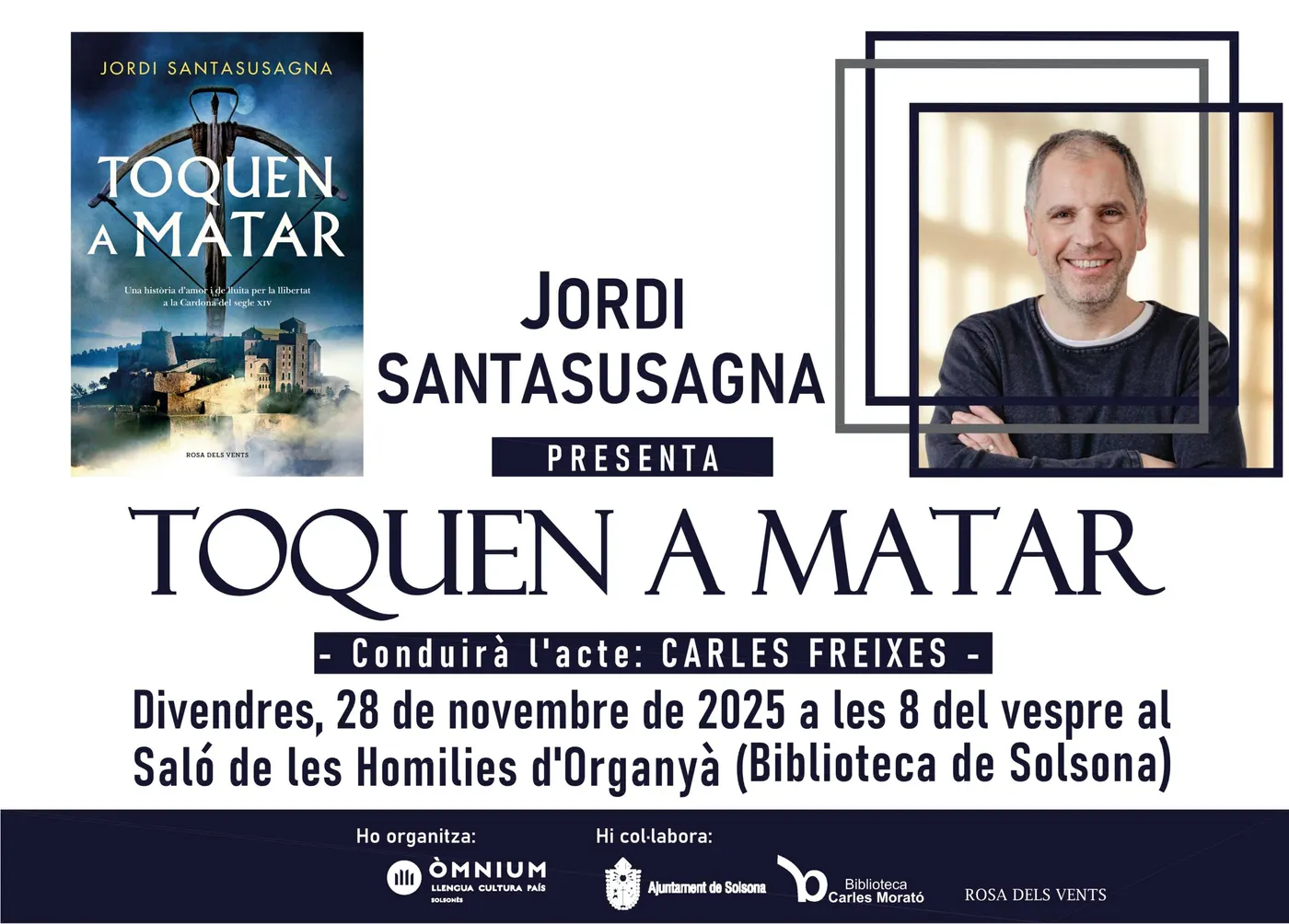 L'escriptor cardoní Jordi Santasusagna presenta divendres a Solsona la seva darrera novel·la