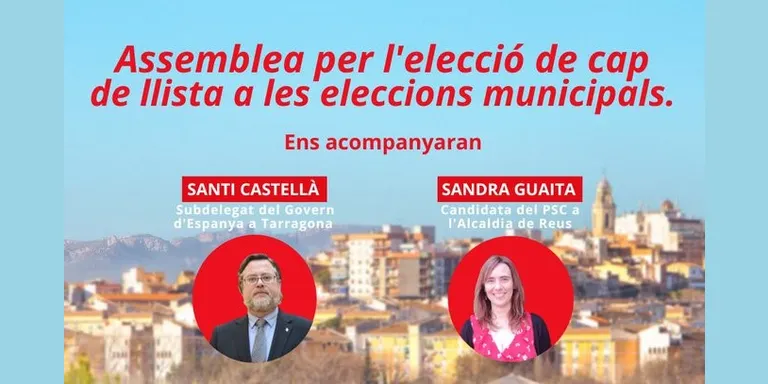 El PSC de Constantí celebrarà avui una assemblea per escollir cap de llista a les eleccions municipals de 2023