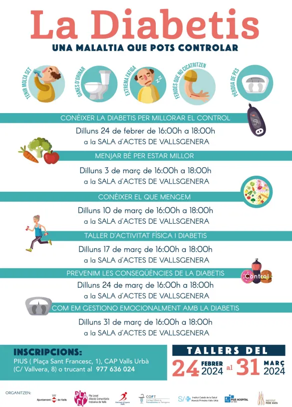 Valls programa una nova edició dels tallers de control de la diabetis