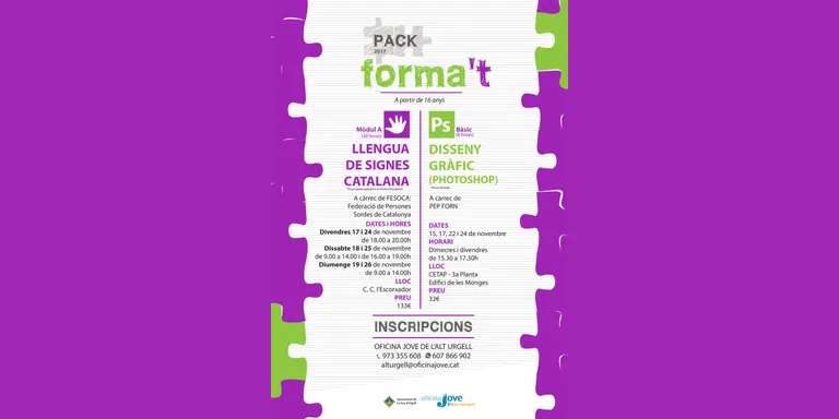 Cursos de llengua de signes catalana i de disseny gràfic per a joves a la Seu