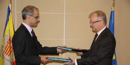 Andorra i la Comissió Europea signen l'acord monetari