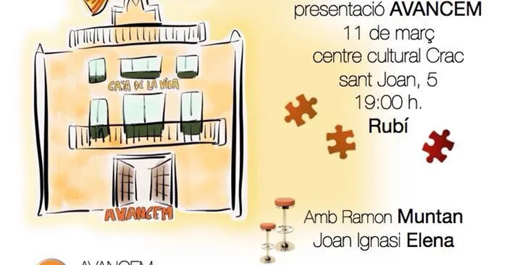 Avancem es presentarà oficialment a Rubí aquest dimecres