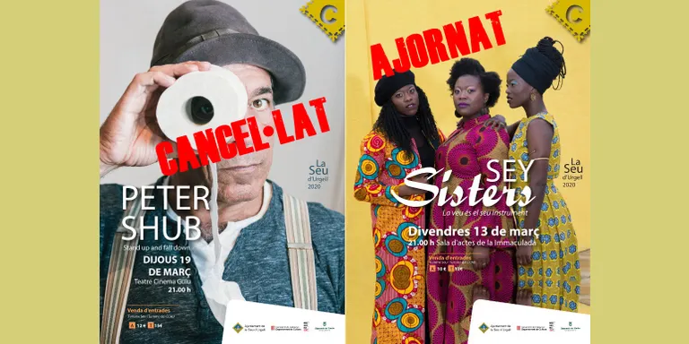 Ajornat el concert de The Sey Sisters i cancel·lat l'espectacle de Peter Shub a la Seu