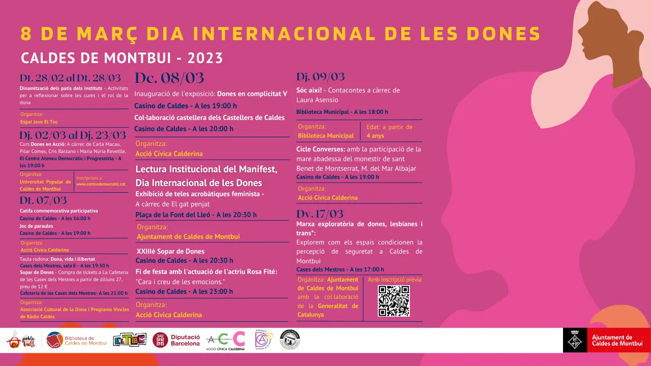 Caldes s’afegeix a les commemoracions del Dia Internacional de les Dones amb una quinzena d’actes
