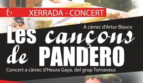 'Les cançons de pandero', xerrada-concert amb Artur Blasco i Heura Gaya