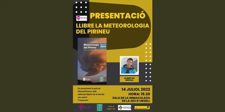 Albert de Gràcia explica a la Seu d'Urgell la guia 'Meteorologia del Pirineu'
