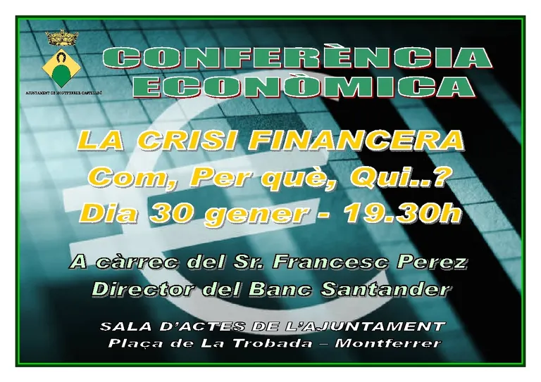 Conferència sobre economia a l'Ajuntament de Montferrer i Castellbò