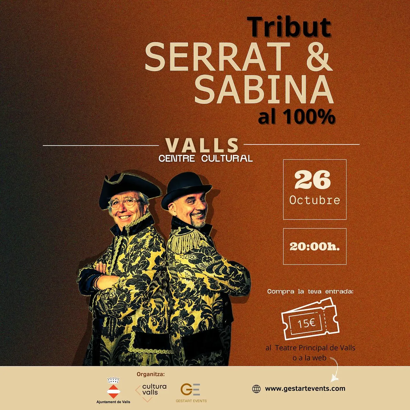 L’espectacle Serrat i Sabina al 100% aterra al Centre Cultural Municipal