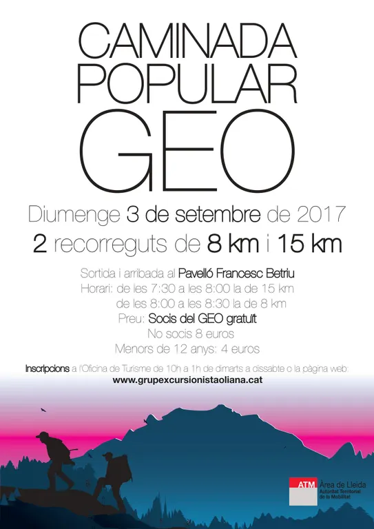 Tercera edició de la Caminada Popular GEO a Oliana