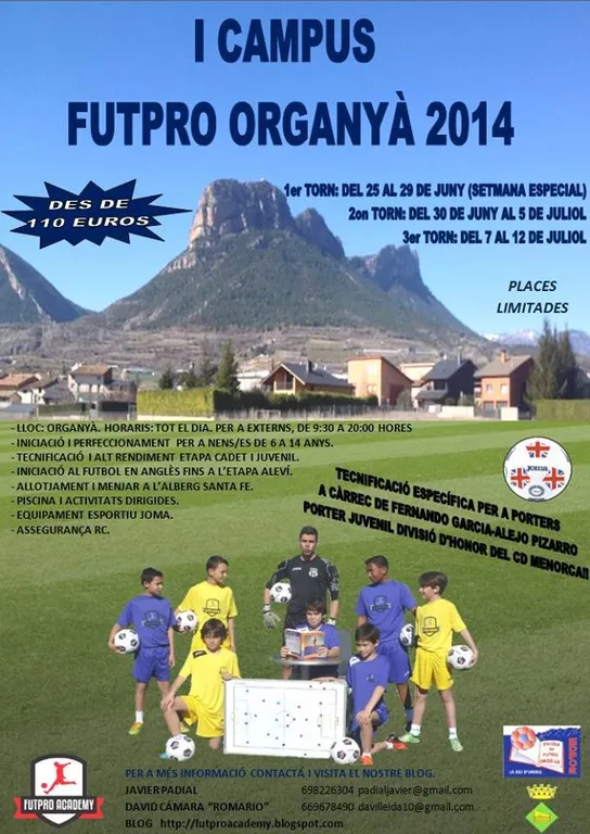 Comencen les inscripcions al primer Campus Futpro d'Organyà