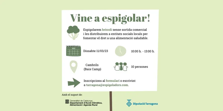La Fundació Espigoladors farà una nova espigolada dissabte a Cambrils