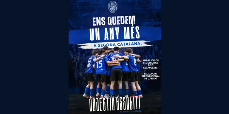 El primer equip masculí del Club Futbol Solsona certifica la permanència a Segona Catalana