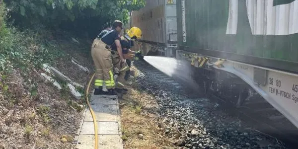 Ensurt per un incendi en un tren de mercaderies a Tarragona
