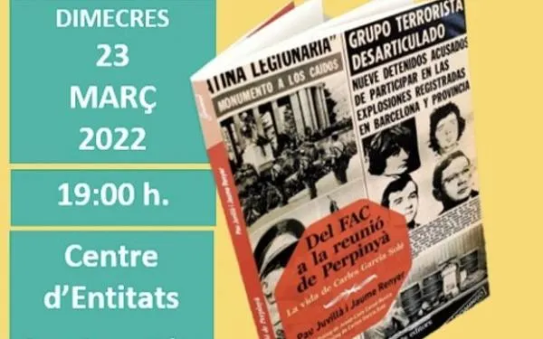 La vida d'un membre del Front d'Alliberament Català protagonitza un llibre que es presenta aquest dimecres a Altafulla