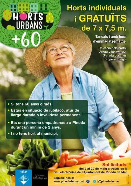 Horts Urbans gratuïts per les persones més grans de 60 anys
