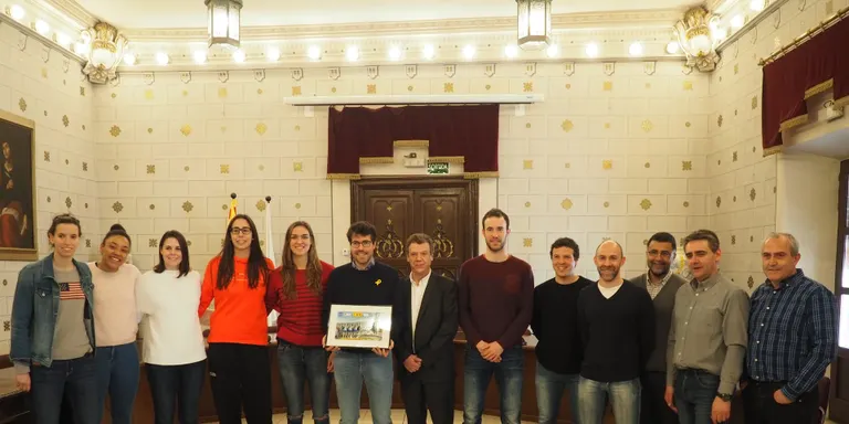 Recepció a l'equip del Cadí La Seu a l'Ajuntament
