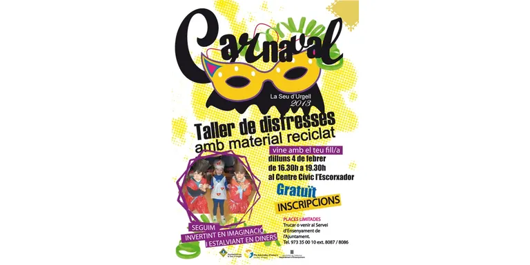 Nou taller de disfresses de carnaval amb material reciclat