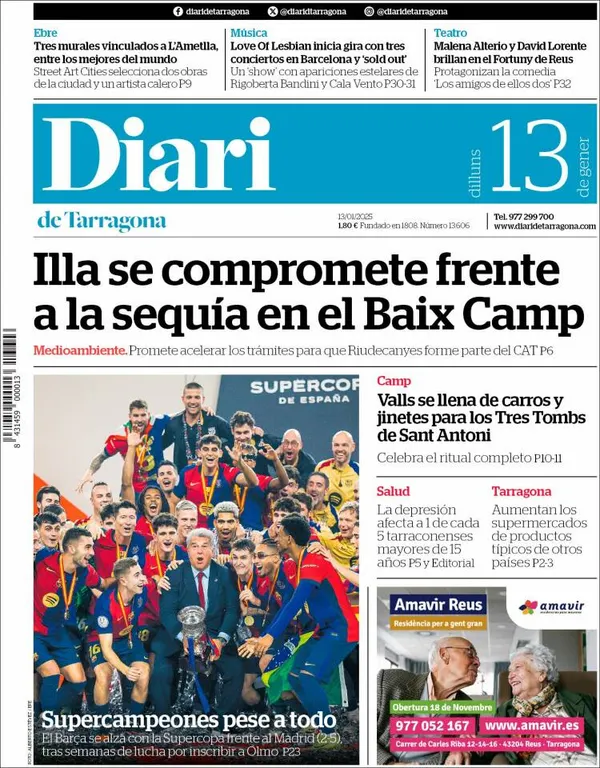 Cop d'ull als diaris d'aquest dilluns 13 de gener