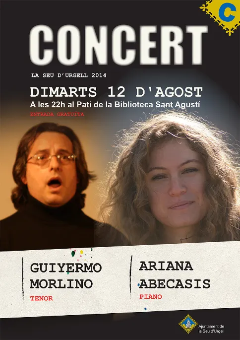 Concert de Guiyermo Morlino i Ariana Abecasis, avui dimarts a la Seu