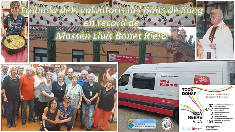 Trobada dels voluntaris del Banc de Sang en record de Mossèn Lluís Bonet Riera