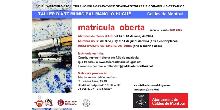 El taller d’art oferirà portes obertes tant per adults com per a infants al juny