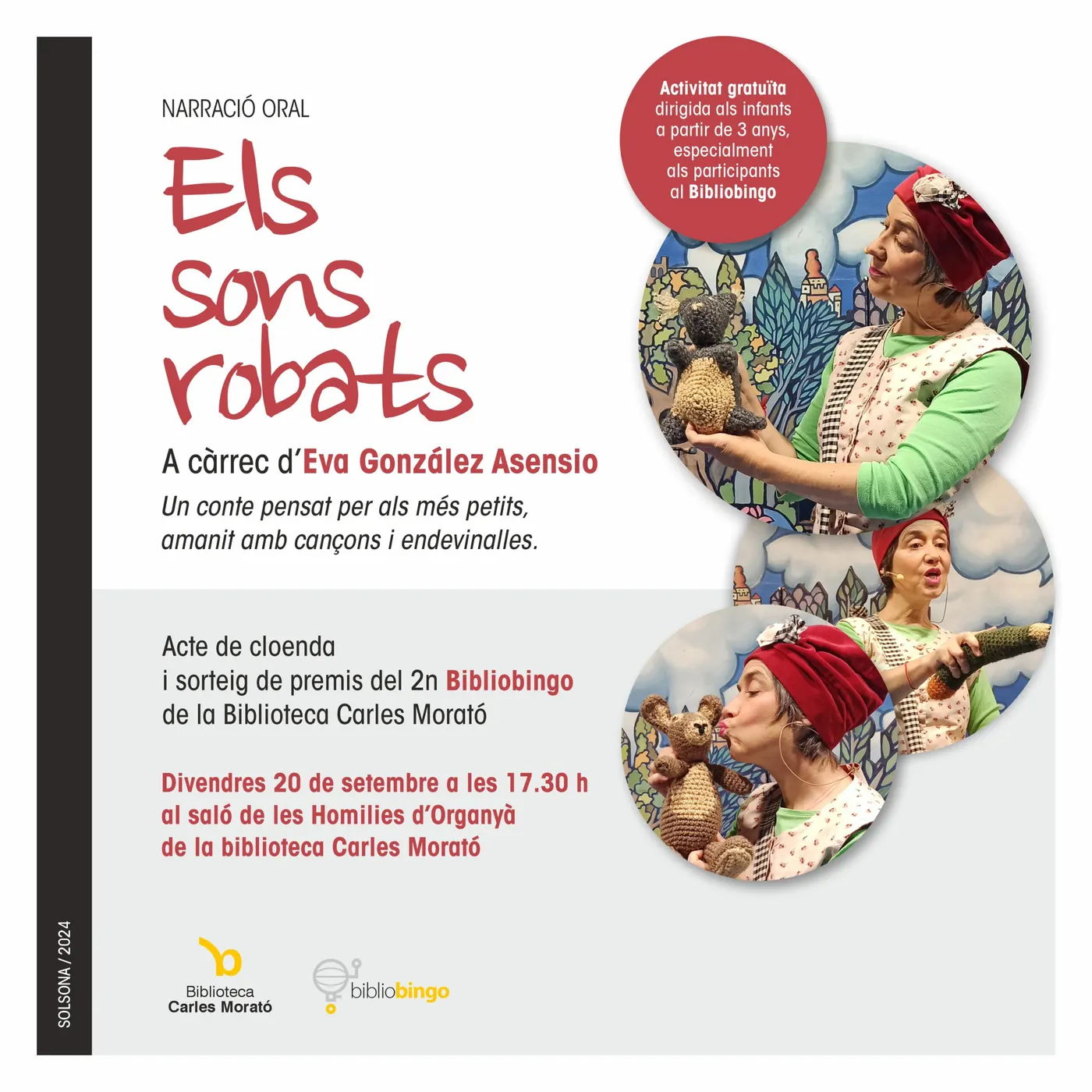 La Biblioteca tanca el Bibliobingo amb un espectacle per als infants a partir de 3 anys