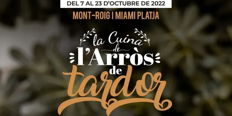 Mont-roig celebra del 7 al 23 d’octubre les Jornades Gastronòmiques de la Cuina de l’arròs de tardor