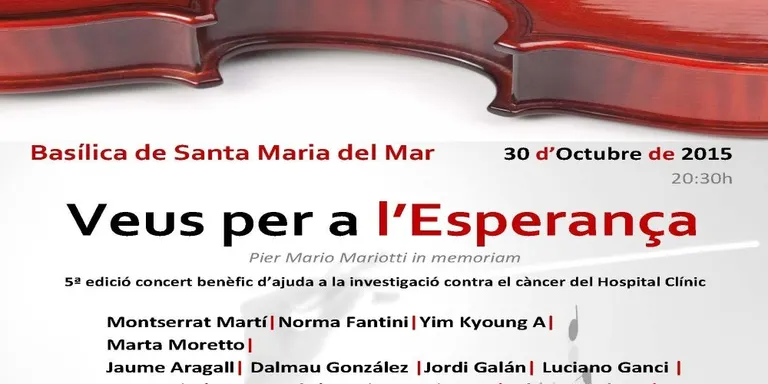 Us convidem al concert “Veus per a l’Esperança” d’ajut a la investigació contra el càncer de l’Hospital Clínic