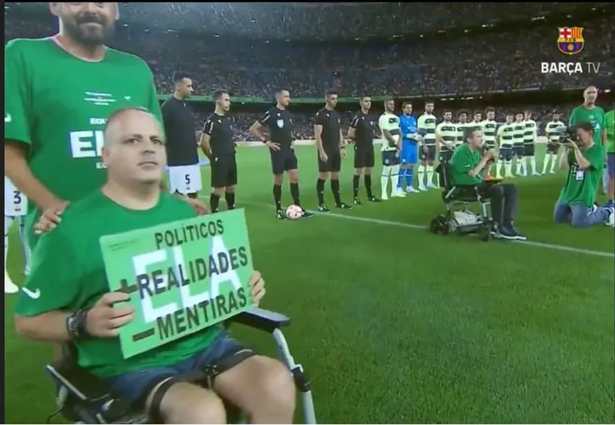 El cambrilenc Siscu Morell participa en una nit històrica en la lluita contra l’ELA al Camp Nou