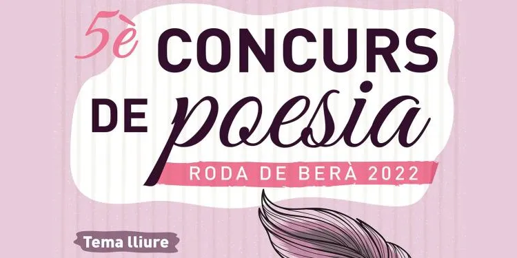 Oberta la convocatòria per participar al 5è Concurs de Poesia de Roda de Berà