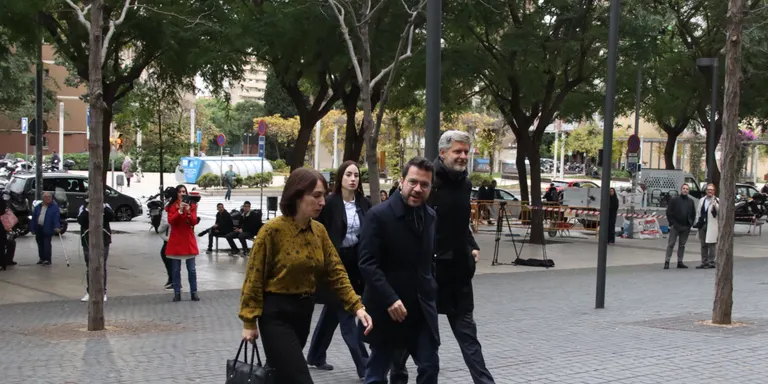 Aragonès arriba al jutjat per declarar com a testimoni per l'espionatge amb Pegasus