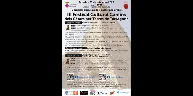 Creixell acollirà les II Jornades Culturals dels Càtars el dissabte 23 de setembre