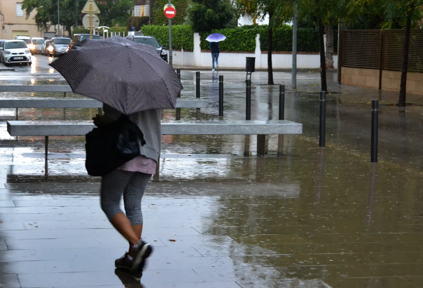 Tempesta a Pineda aquest matí de dilluns