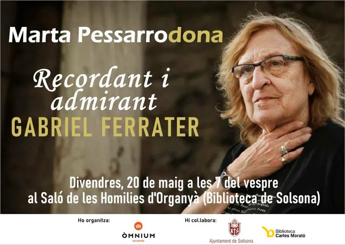 Marta Pessarrodona aproparà Gabriel Ferrater als solsonins
