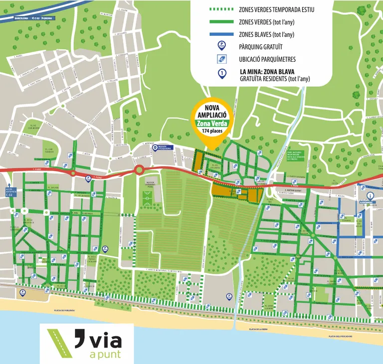 Ampliació de les zones d'estacionament gratuït per a residents