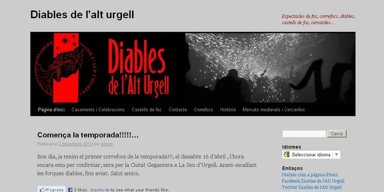 Els Diables de l'Alt Urgell estrenen pàgina web