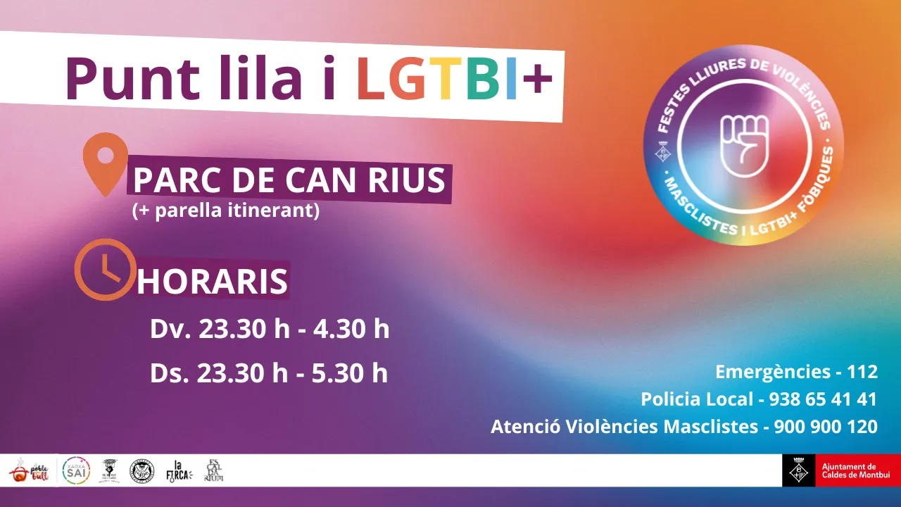 Un Punt Lila instal·lat a Can Rius atendrà les agressions de gènere que es puguin produir les nits de divendres i dissabte