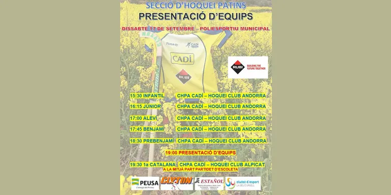 Jornada a la Seu d'Urgell per presentar els equips del CHPA Cadí de la temporada 2022-2023