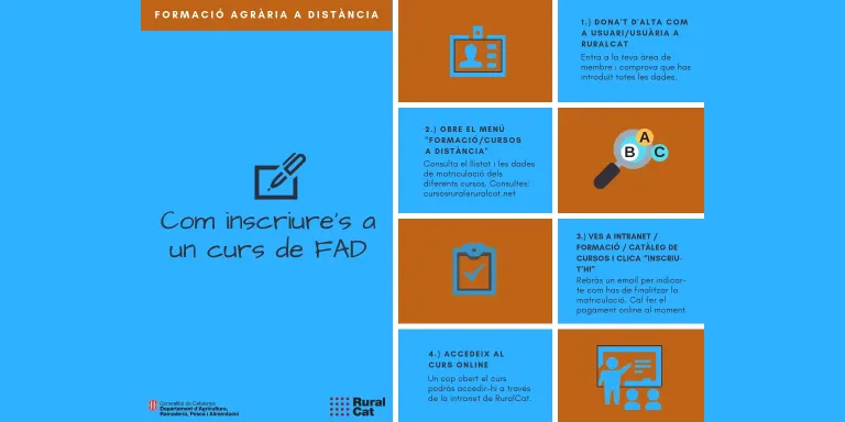 Agricultura reforça l'activitat de formació contínua a distància després de les suspensions