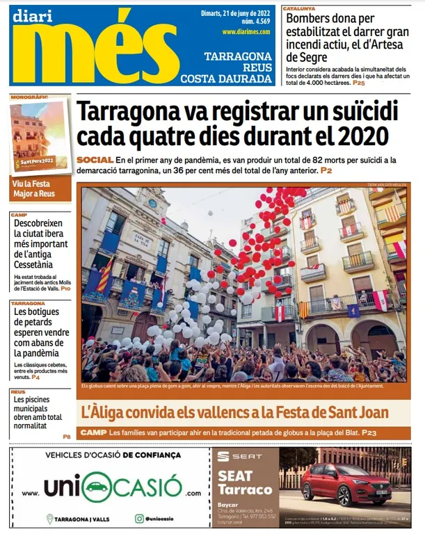 T'expliquem les portades dels diaris del territori d'aquest 21 de juny