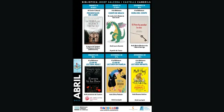 La Biblioteca de Cambrils iniciarà els actes d’abril dimarts dia 11
