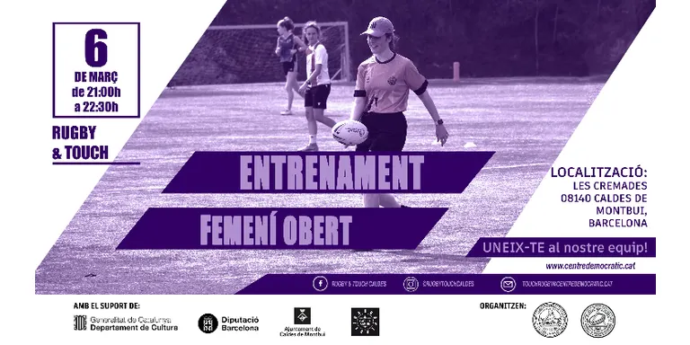 L’equip de Rugby & Touch de Caldes organitza un entrenament femení en Celebració del Dia de la Dona