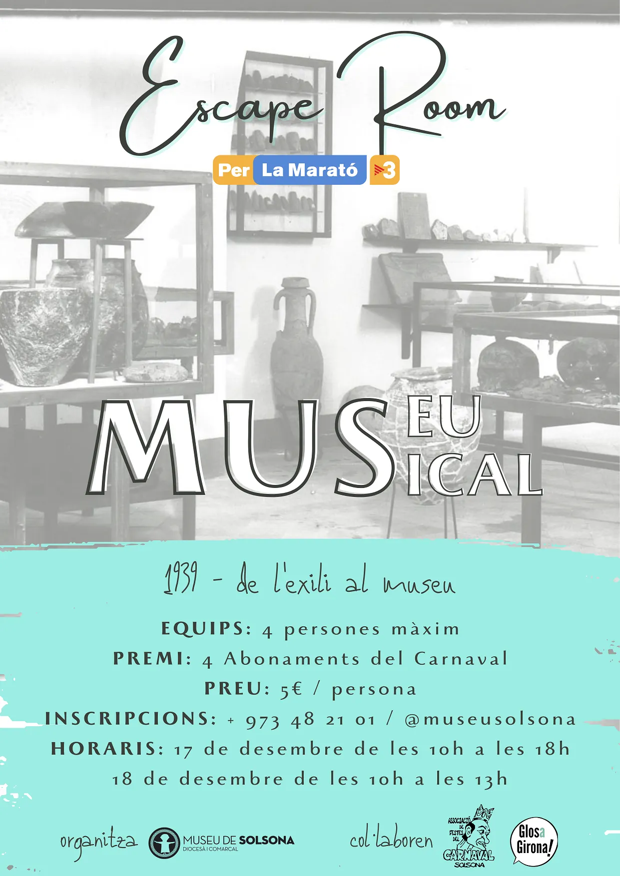 Un escape room solidari i una exposició de nines antigues, propostes del Museu de Solsona per aquest Nadal