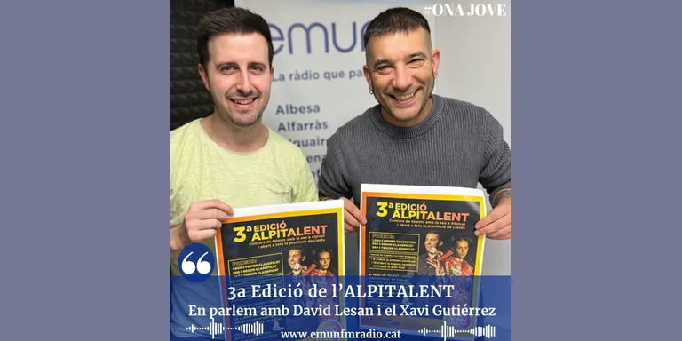 #onajove amb David Lesan i Xavi Gutiérrez presentant l'Alpitalent