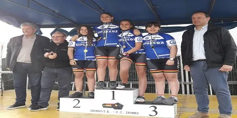 Buena actuación del Club Ciclista Irunes en las contra reloj por equipos.